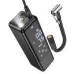 Smart Air Pump Hoco ZP5 May 3.5 bar Πίεση Αέρα με 4 Τρόπους Λειτουργίας Led Ένδειξη και Φακό 3μ Καλώδιο Μαύρο