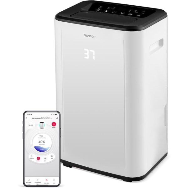Αφυγραντήρας Sencor SDH 3028WH  Wi-Fi 30lt/ημέρα 420 W Κάλυψη 30-89τμ