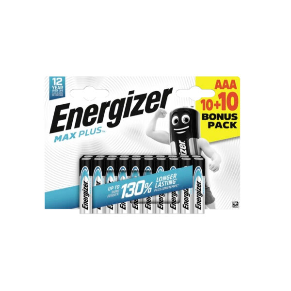 Μπαταρία Αλκαλική Energizer Max Plus LR03 size AAA 1.5V Τεμ. 20