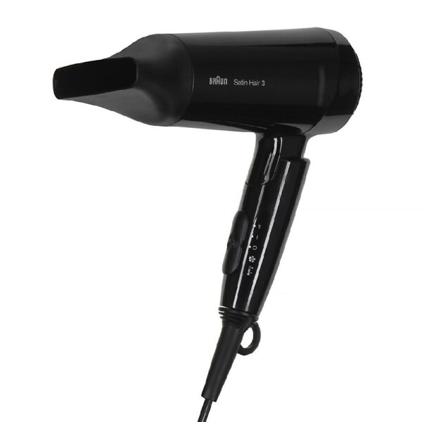 Πιστολάκι Μαλλιών Braun HD350 Satin Hair 3 Style & Go 1600W με 2 Επίπεδα Θέρμανσης Μαύρο