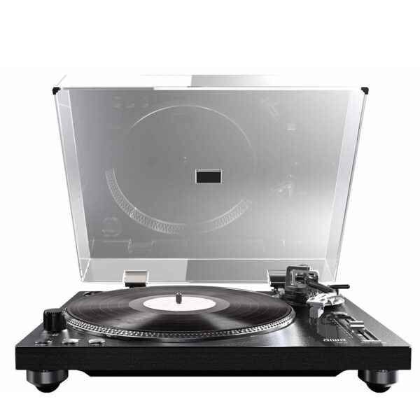 AIWA PROFESSIONAL BELT-DRIVE TURNTABLE BLUETOOTH PREAMP STROBOSCOPE USB REC BLACK