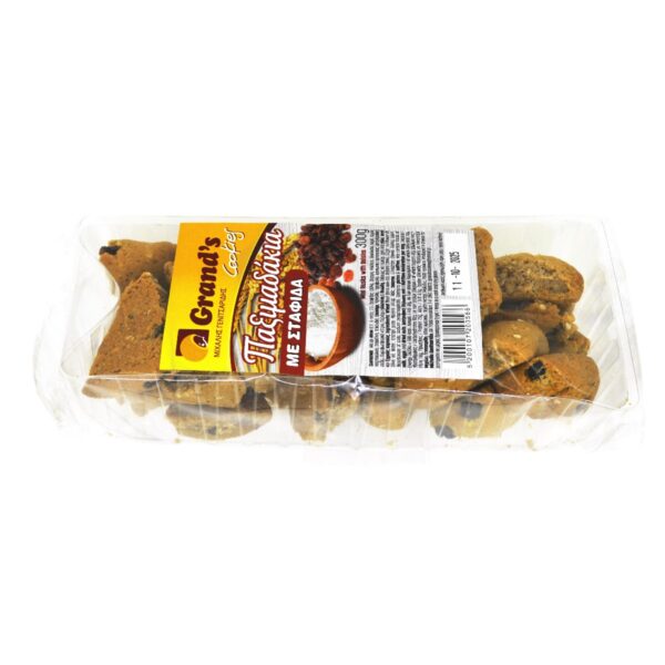 Grand Cookies Παραδοσιακά Χειροποίητα Παξιμαδάκια Σταφίδας 300g