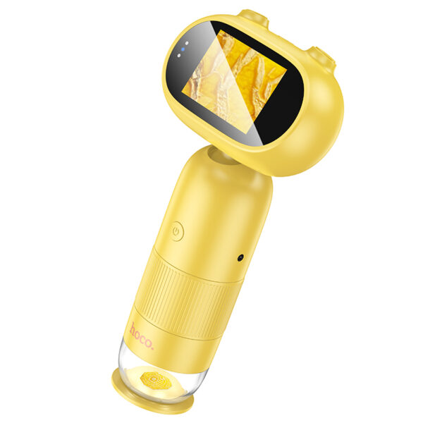 Hoco DV206 Παιδικό Μικροσκόπιο 2.0" IPS Display 8 LED lights 800mAh Κίτρινο