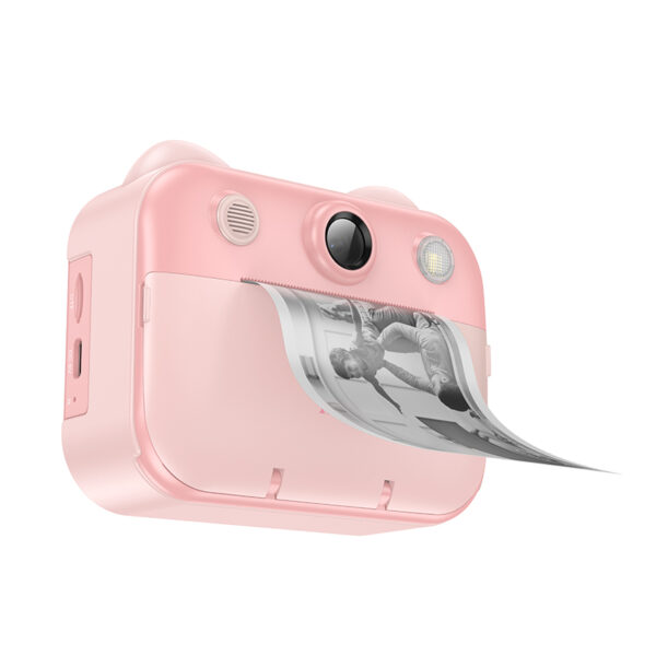 Kids Dual HD Camera Hoco DV204 με Οθόνη 2.4" 1200mAh και Δυνατότητα Εκτύπωσης Φωτογραφιών Ροζ