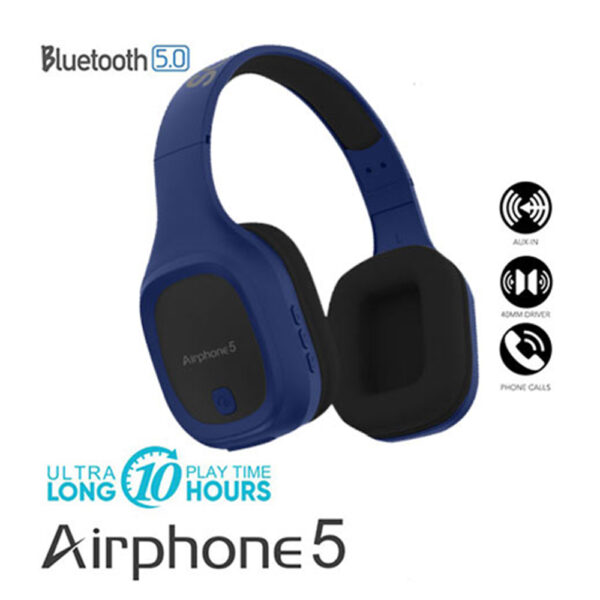 SONIC GEAR BLUETOOTH 5.0 HEADSET (2019) AIRPHONE 5 B.DEEP BLUE
