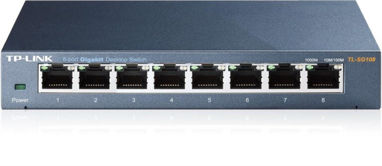 SWITCH TP-LINK TL-SG108 8p 10/100/1000Mbps Steel Case