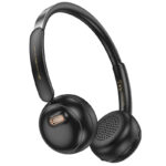 Wireless Ακουστικά Stereo Hoco W62 Verso Retro V5.4 300mAh με Ενσωματωμένο Μικρόφωνο Μαύρα