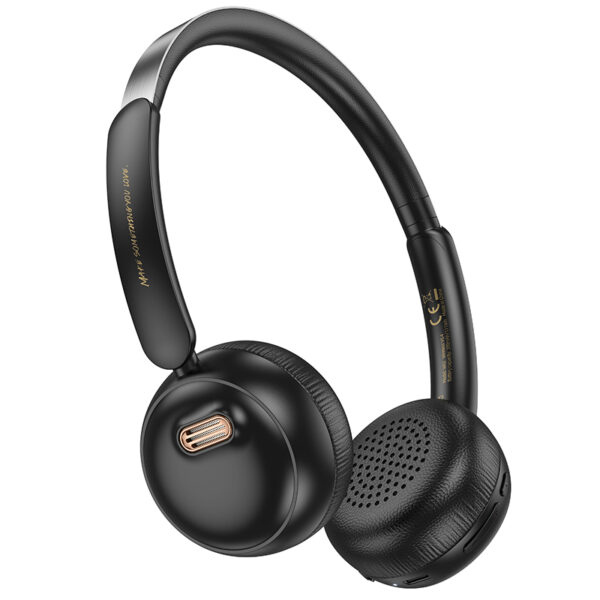 Wireless Ακουστικά Stereo Hoco W62 Verso Retro V5.4 300mAh με Ενσωματωμένο Μικρόφωνο Μαύρα
