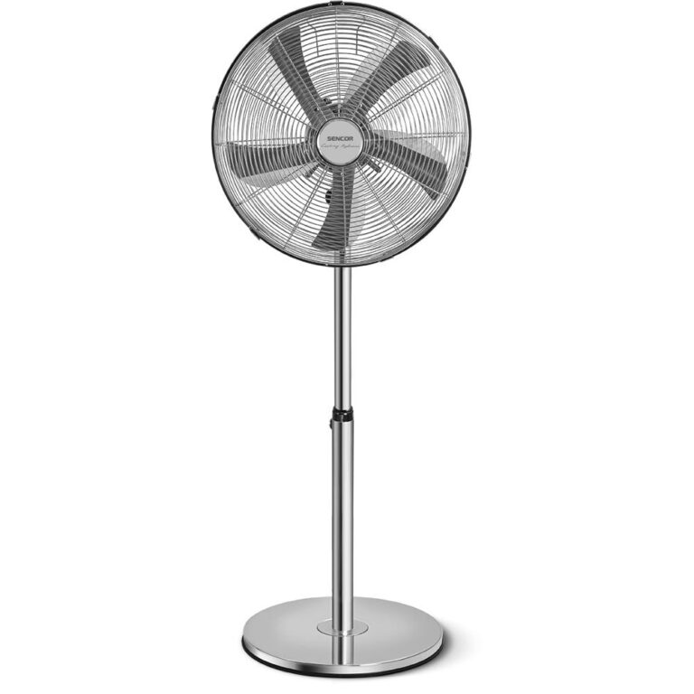 Ανεμιστήρας Δαπέδου Sencor SFN 4040SL 50W 3 Ταχυτήτων Διαμέτρου 40cm Μεταλλικό Σώμα Ασημί