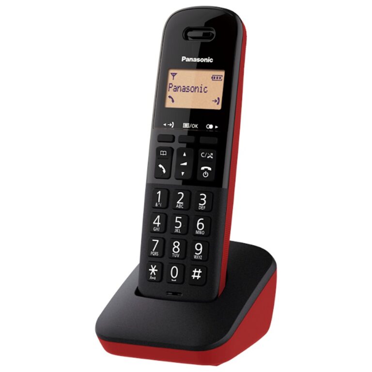 Ασύρματο Ψηφιακό Τηλέφωνο Panasonic KX-TGB610GRR Μαύρο-Κόκκινο με Χτυπημένη Συσκευασία