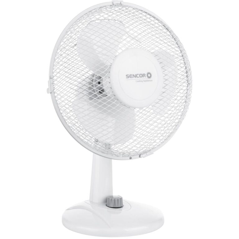 Επιτραπέζιος Ανεμιστήρας Sencor SFE 2327WH 30W 2 Ταχυτήτων και Οριζόντια Περιστροφή 90° Διαμέτρου 23cm Λευκός