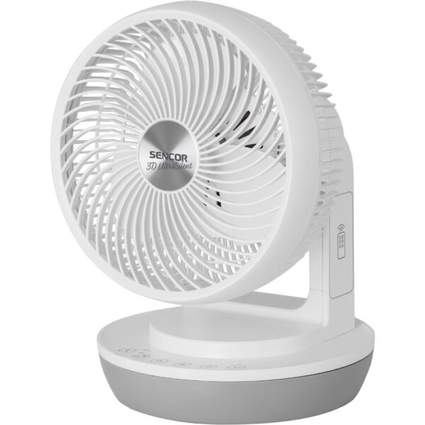 Επιτραπέζιος Ανεμιστήρας Sencor SFE 2340WH 45W UltraSilent με 3 Ταχύτητες και 3 Επιλογές Λειτουργίας Λευκός