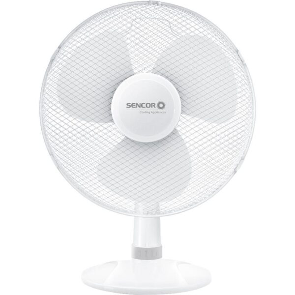 Επιτραπέζιος Ανεμιστήρας Sencor SFE 4037WH-EUE3 50W με 3 Ταχύτητες και Δυνατότητα Αυτόματης Περιστροφής εως 90° Λευκός