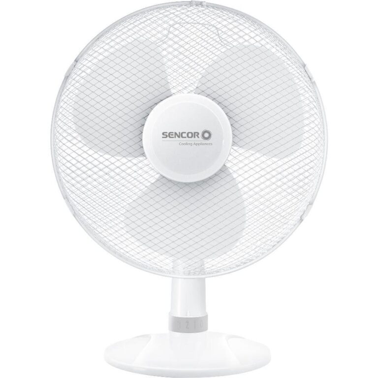 Επιτραπέζιος Ανεμιστήρας Sencor SFE 4037WH-EUE3 50W με 3 Ταχύτητες και Δυνατότητα Αυτόματης Περιστροφής εως 90° Λευκός