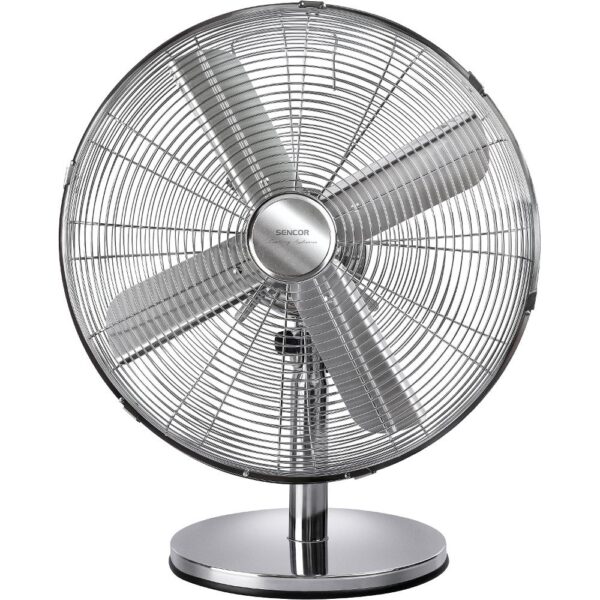 Επιτραπέζιος Ανεμιστήρας Sencor SFE 4040SL 50W με 3 Ταχύτητες και Μεταλλικό Σκελετό Ασημί