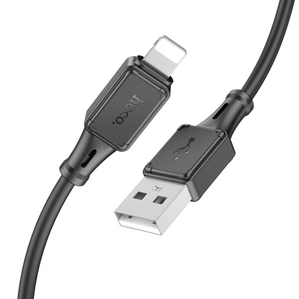 Καλώδιο Σύνδεσης Hoco X101 Silicon Assistant USB-A σε Lightning Fast Charging 2.4A Μαύρο 1m