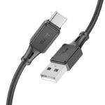 Καλώδιο Σύνδεσης Hoco X101 Silicon Assistant USB-A σε USB-C Fast Charging 3A Μαύρο 1m