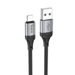 Καλώδιο σύνδεσης Hoco X102 Fresh USB-A σε Lightning 2.4A Braided 1m Μαύρο