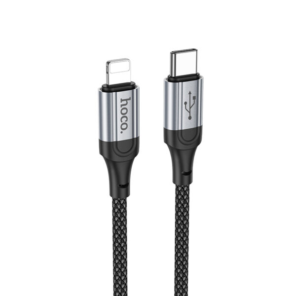 Καλώδιο σύνδεσης Hoco X102 Fresh USB-C σε Lightning 27W Braided 1m Μαύρο
