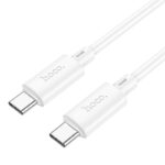 Καλώδιο σύνδεσης Hoco X88 USB-C σε USB-C 60W για Γρήγορη Φόρτιση και Μεταφορά Δεδομένων 1m Λευκό