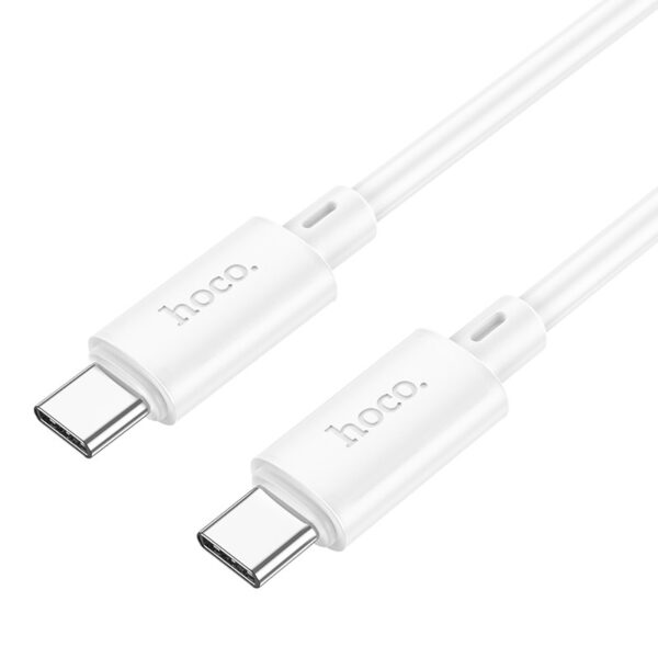 Καλώδιο σύνδεσης Hoco X88 USB-C σε USB-C 60W για Γρήγορη Φόρτιση και Μεταφορά Δεδομένων 1m Λευκό