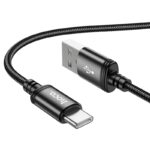 Καλώδιο σύνδεσης Hoco X89 Wind USB σε USB-C 3A Μαύρο 1m Braided