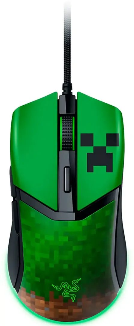 Razer COBRA MINECRAFT Edition + SKIN- 58g Lightweight Gaming Mouse - RGB UNDERGLOW - 8500 DPI