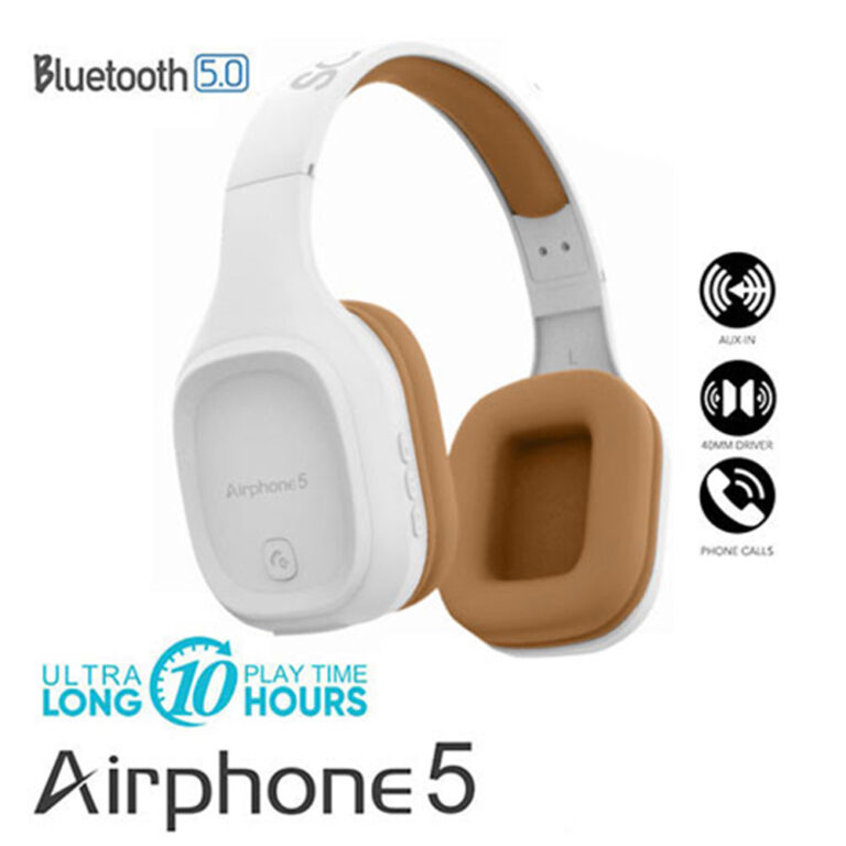 SONIC GEAR BLUETOOTH 5.0 HEADSET (2019) AIRPHONE 5 W.GOLD