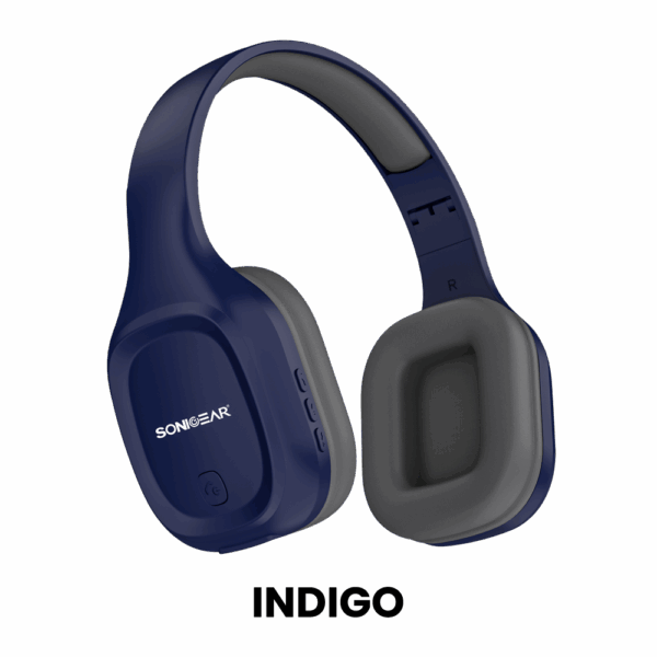 SONICGEAR BT5.4 OVER-EAR HEADPHONES AIRPHONE 5 INDIGO