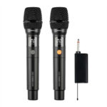 SONICGEAR DUAL PROFESSIONAL UHF WIRELESS LED MICROPHONE WM 3300 UL OBSIDIAN