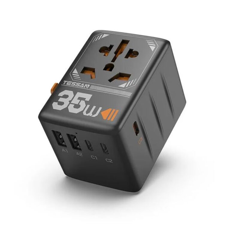 TESSAN UNIVERSAL TRAVEL ADAPTER 2xUSB