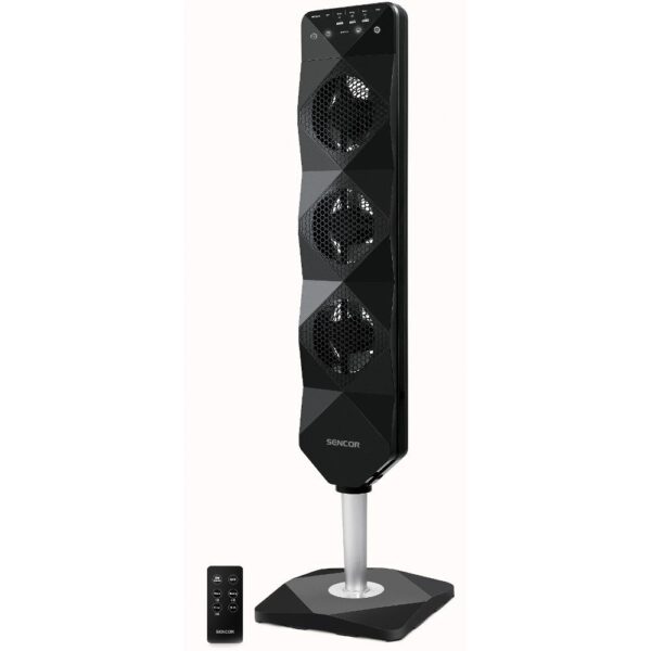Ανεμιστήρας Δαπέδου Sencor SFN 5040BL 90W Ultra-thin με 3 Ανεμιστήρες και 3 Ταχύτητες