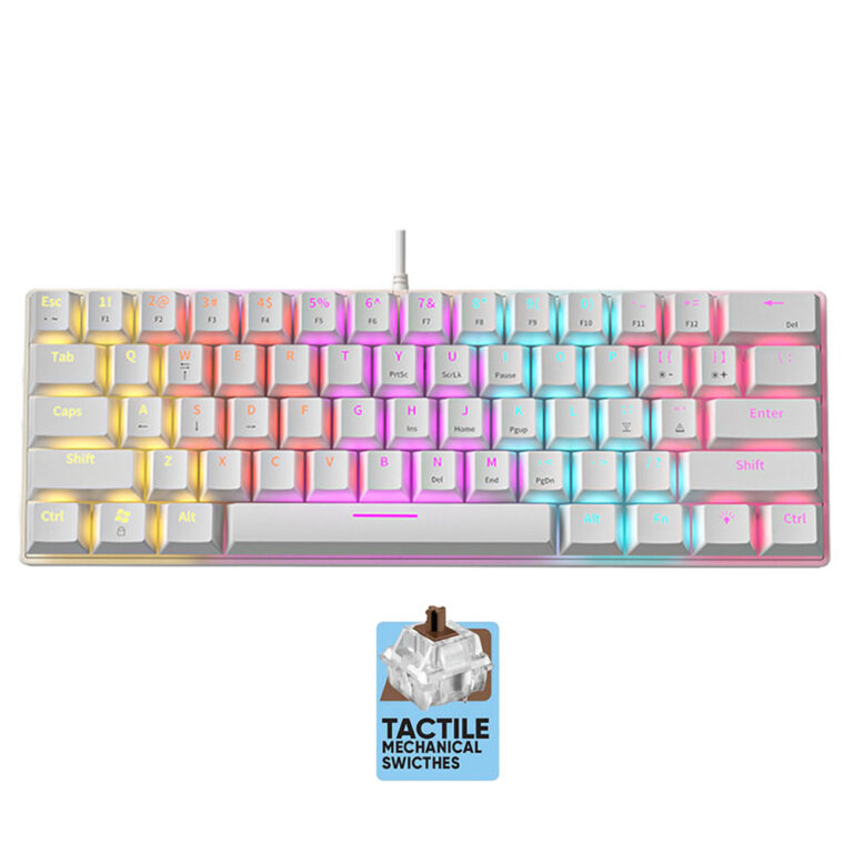 ARMAGGEDDON MECHANICAL KEYBOARD MKA-1C NEO WHITE TACTILE  BROWN SWITCH