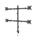 GEMBIRD ADJUSTABLE DESK 4-DISPLAY MOUNTING ARM (RTS) 13'-32' BLACK