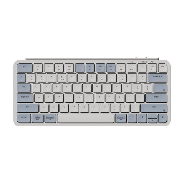 Keychron B1 Pro (B1P-K11) Ultraslim Mini Wireless BT Keyboard ZMK Online customize Retro Blue 75% US