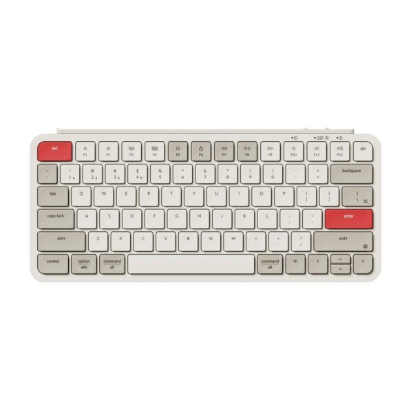 Keychron B1 Pro (B1P-K13) Ultraslim Mini Wireless BT Keyboard ZMK Online customize Retro Red 75% US