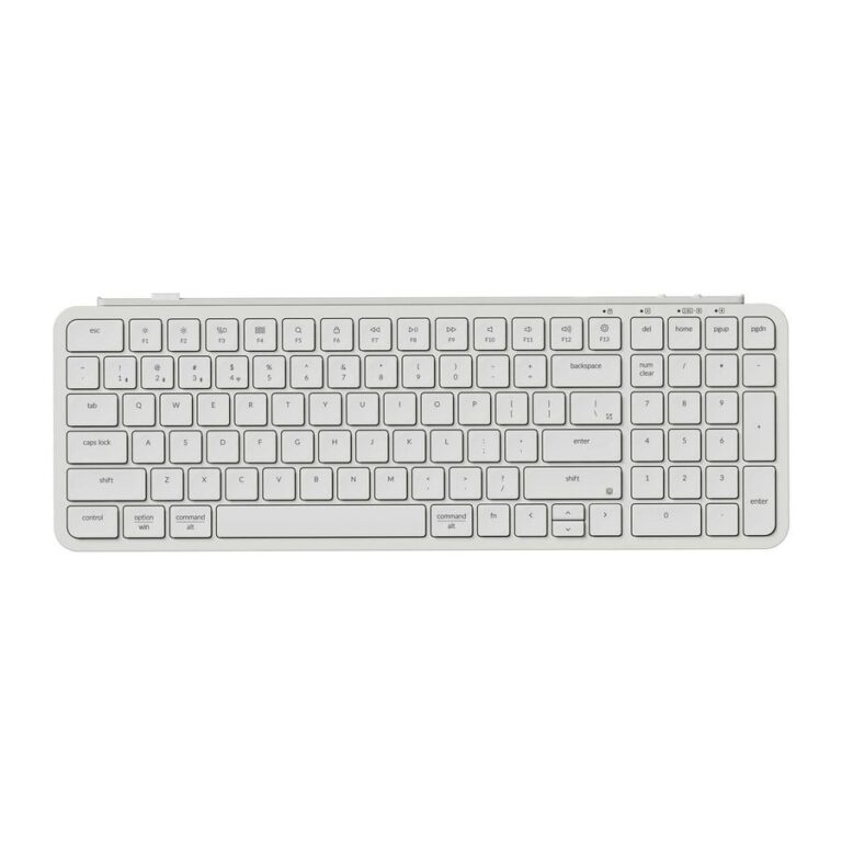 Keychron B2 Pro (B2P-K8) Ultraslim Mini Wireless BT Keyboard ZMK Online customize White 96% US Lay