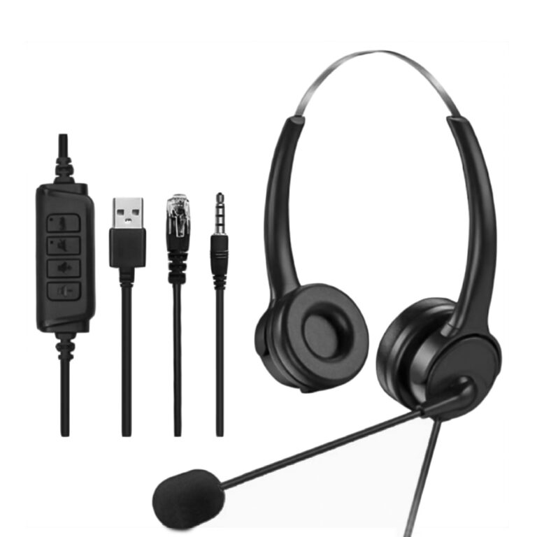 LAMTECH ON-EAR HEADSET WITH ANC MIC AND 3 CONNECTORS