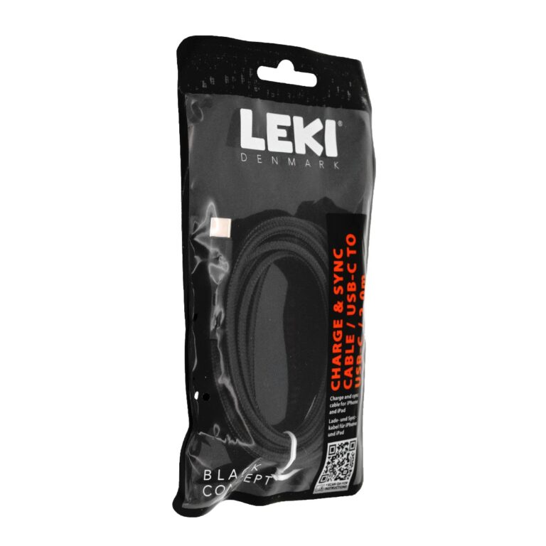 Καλώδιο Σύνδεσης και Φόρτισης Leki Black Concept USB-C σε USB-C Braided Μαύρο 2m