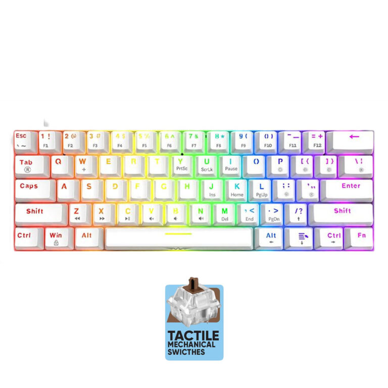 ARMAGGEDDON MECHANICAL KEYBOARD MKA-1C NEX WHITE TACTILE  BROWN SWITCH