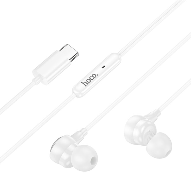 Hands Free Hoco M116 Benevolent Stereo USB-C με Μικρόφωνο Λευκά 1.2m