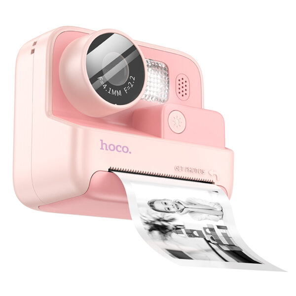 Kids Dual HD Camera Hoco DV200 με Οθόνη 2.0" 800mAh και Δυνατότητα Εκτύπωσης Φωτογραφιών Ροζ