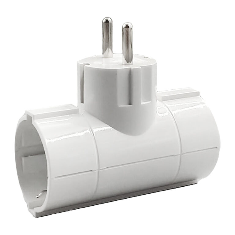 LAMTECH POWER SOCKET SPLITTER WITH 2 SCHUKO OUTLETS WHITE