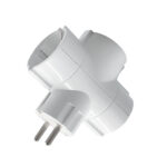 LAMTECH POWER SOCKET SPLITTER WITH 3 SCHUKO OUTLETS WHITE