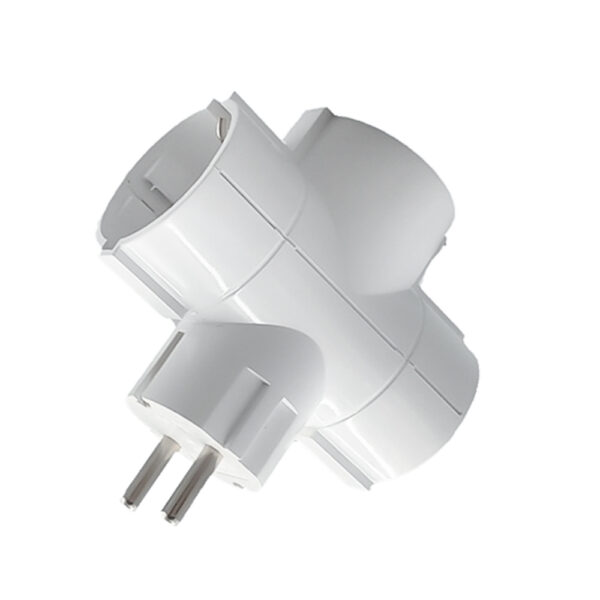 LAMTECH POWER SOCKET SPLITTER WITH 3 SCHUKO OUTLETS WHITE