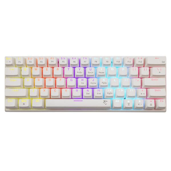 WHITE SHARK MECHANICAL KEYBOARD GK-002221V2 US BLUE SWITCH WAKIZASHI-2 WHITE
