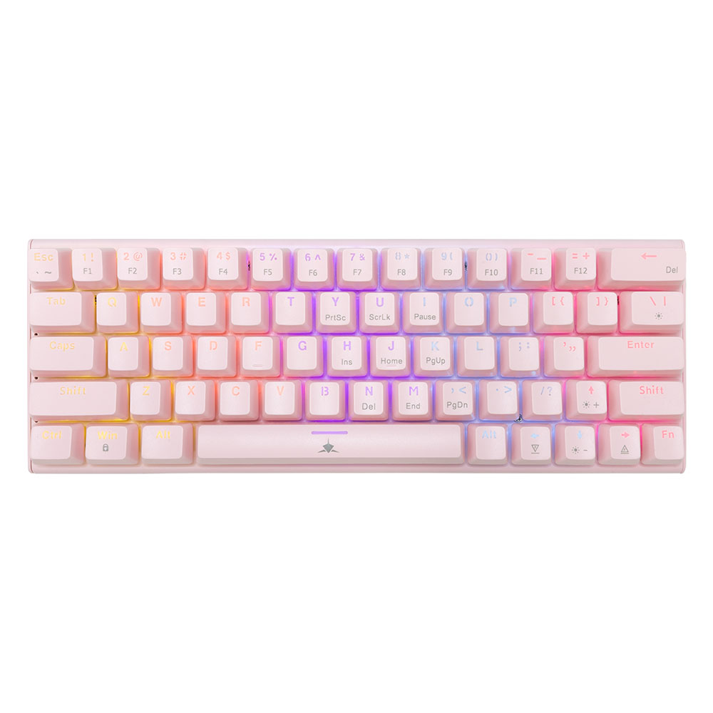 WHITE SHARK MECHANICAL KEYBOARD GK-002421V2 US BLUE SWITCH WAKIZASHI-2 PINK
