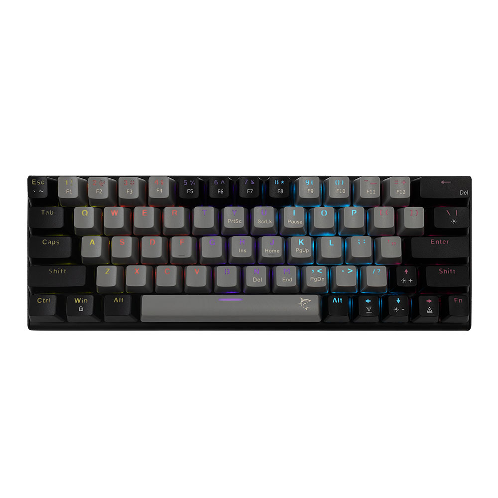WHITE SHARK MECHANICAL KEYBOARD GK-002721V2 US BLUE SWITCH WAKIZASHI-2 GREY/BLACK