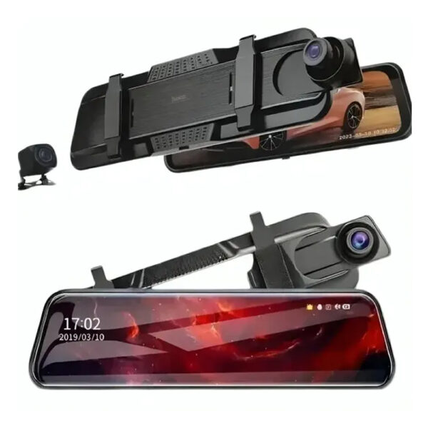 Καταγραφική Κάμερα Αυτοκινήτου Hoco DI36 1080p Full HD Ultra Wide Γωνία Λήψης 145° 9.66" Οθόνη Αφής και 720p Rear Camera