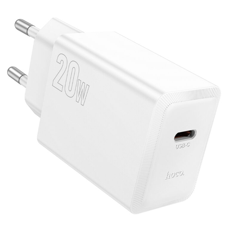 Φορτιστής Ταξιδίου Hoco N68 Nuevo με 1 Εξόδο Φόρτισης USB-C PD20W 5V 3.0A  Λευκός